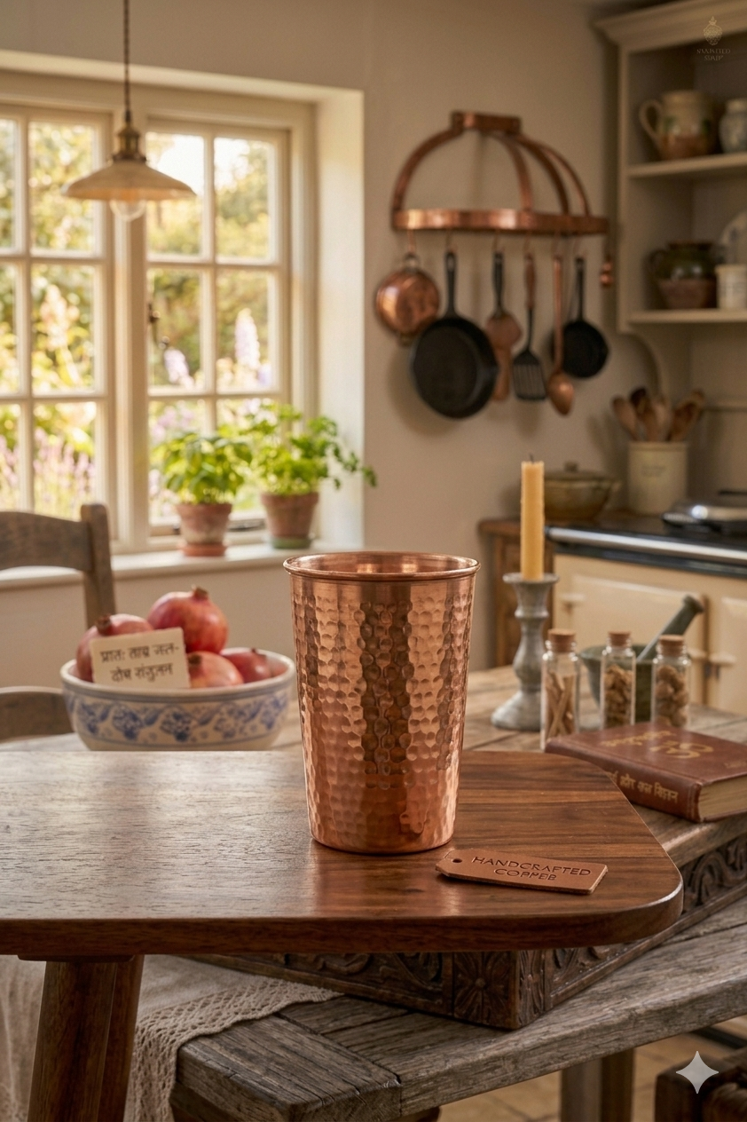 Hammered Copper Water Tank with Stand & Tap – Matka Tanki | Handcrafted in India