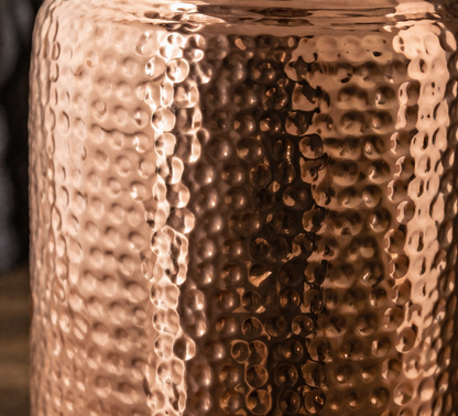 Hammered Copper Water Tank with Stand & Tap – Matka Tanki | Handcrafted in India