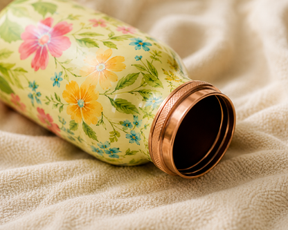 Pure Copper Water Bottle – Hammered Jointless Design | 1L | Handcrafted in India